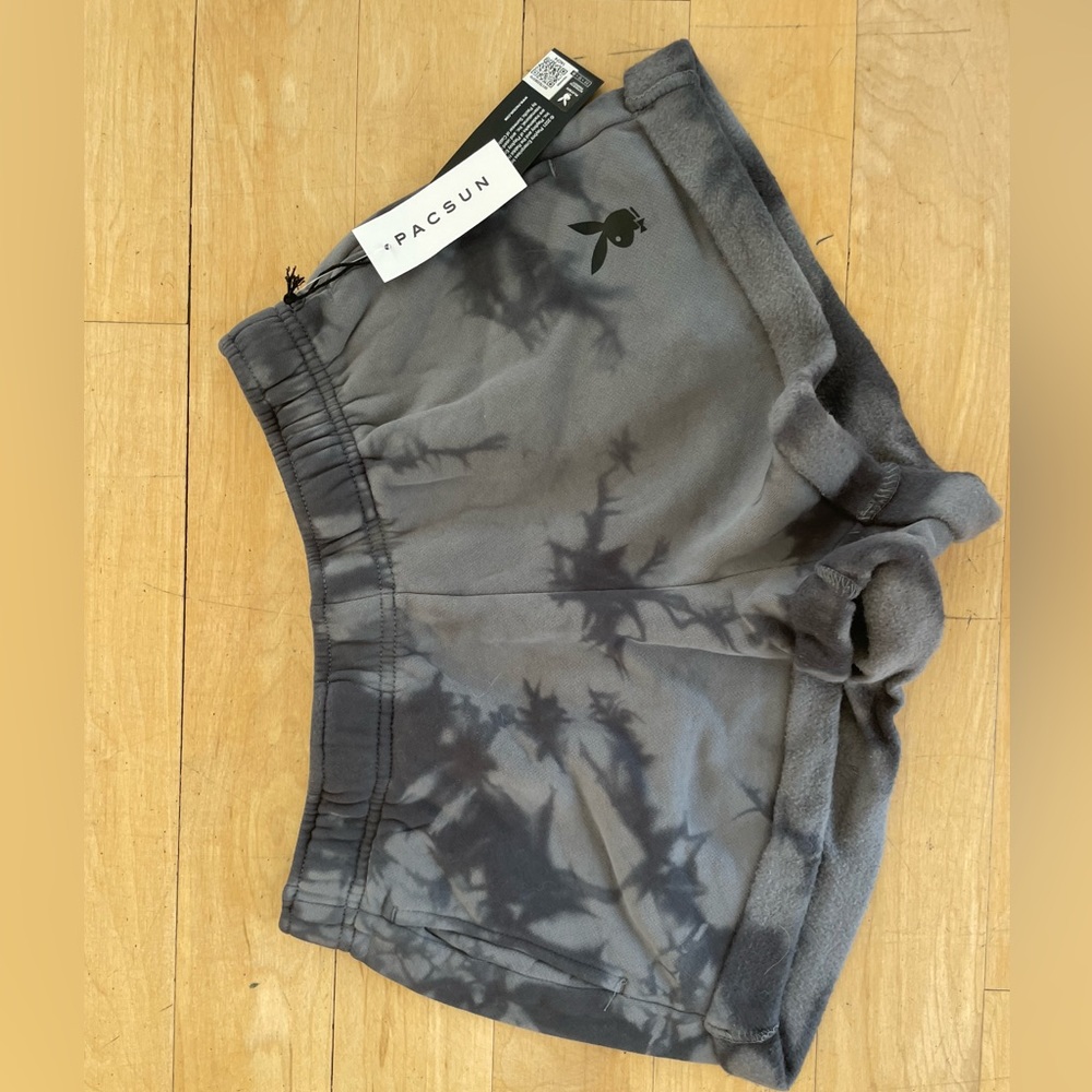 PacSun Gray Tie-Dye Fleece Shorts